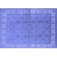 thumbnail image 1 of Ahgly Company Machine Washable Indoor Rectangle Oriental Blue Industrial Area Rugs, 5' x 8', 1 of 4