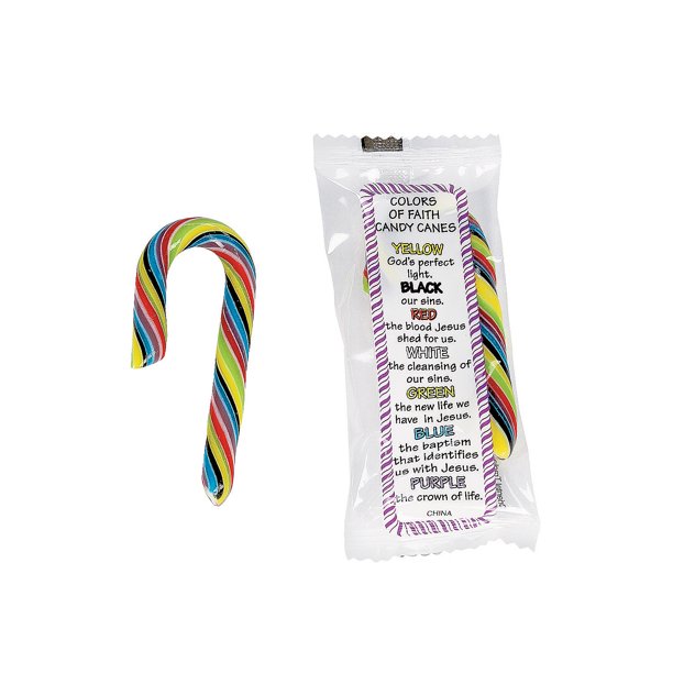Mini Color Of Faith Candy Canes (40Pc) Edibles 40 Pieces Walmart