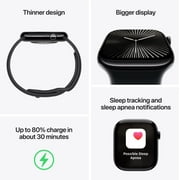 Restored Apple Watch Series 10 (GPS, 42mm) Jet Black Aluminum Case with Black Solo Loop - Small Band