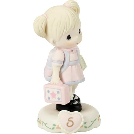 Precious Moments Growing In Grace, Age 5, Blonde Girl Figurine, 1 Each
