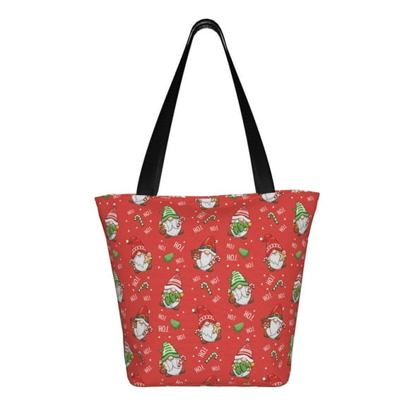 Ratiio merry Christmas gnome Print Shoulder Bag for Women, Polyester Crossbody Purse Lightweight Handbag for Daily Travel and Casual Use