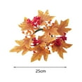 thumbnail image 2 of Fall Candle s Wreaths Fall Candle Holders Floral Arrangement Artificial Maple Leaf Candle Garland for Tabletop Cafe Living Room Decor Orange Yellow, 2 of 10
