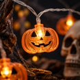 thumbnail image 7 of Pumpkin LED String Lights with Warm White Bulbs, Battery Operated Halloween Garland for Mantel, Porch, Window, Table, Bedroom, Party, Fall Harvest and House Decor, Brown3, 7 of 7