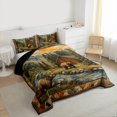 thumbnail image 3 of Homewish Safari Bears Boy Girl 3 Pieces Queen Comforter Set,Rustic Jungle Cabin Cottage Ultra Soft Bedding Sets,Jungle Animal Wildlife Bedding Comforter Set Breathable,Ultra Soft Home Decor, 3 of 8