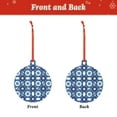 thumbnail image 2 of Zufioo Vintage Blue Print Large Acrylic Christmas Ornaments, Suitable for Christmas Tree Christmas Holiday Party Pendant Decorations-Round Shape, 2 of 7