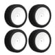 thumbnail image 4 of Conjunto de neumáticos RC de 4 piezas 1 / 10 con amortiguación fuerte, alta resistencia al desgaste y juego de ruedas duradero, adecuado para el coche deportivo plano 1 / 10 en blanco, 4 of 10
