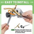 thumbnail image 4 of Topboutique 2 Pack Metal Lawn Sprinklers Water Sprinkler 3-Arm Water Sprinkler 360 Degree Rotating Lawn Sprinkler for Yard Automatic Rotary Sprayer Plant, Flower Bed and Patio, 4 of 7
