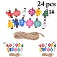 thumbnail image 2 of Christmas Wood Clips Lovely Photo Clothespin Craft Clothespin with Burlap String, 2 of 9