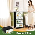 thumbnail image 2 of 4 Drawer Vertical Storage Dresser Abstract watercolor flowers butterfly Hand drawn with Wood Top Fabric Pull Drawers, 2 of 8