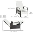 thumbnail image 3 of Outsunny Rattan Outdoor Recliner Chair, Patio Lounge Chair, White, 3 of 10