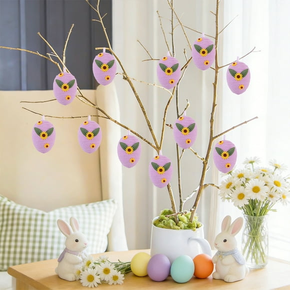 FcBaudy Décorations de Pâques, Ornements de Pâques, Cadeaux de Pâques Ornements d'Oeufs de Pâques Accessoires d'Oeufs de Pâques Décorations d'Oeufs Réalistes Adaptées aux Décorations de Pâques Oeuf de Pâques en Mousse