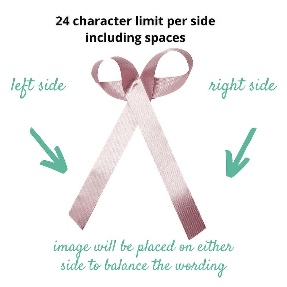 Personalized Ribbons Baby Bridal Shower Wedding Favors Custom Made Pink Bows Name