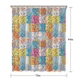 thumbnail image 5 of Pioneer Flower Floral Print Pattern Shower Curtain 72"x84", Bathroom Decorative Shower Curtain Set with 12 Hooks, Waterproof Washable, 5 of 6