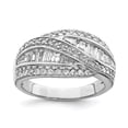 thumbnail image 5 of 925 Sterling Silver Rhodium-plated Cubic Zirconia Ring Size 6, 5 of 7