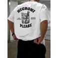 thumbnail image 1 of Men's Summer Short Sleeve T-Shirt - "Negroni Please" Print, Casual Black Polyester Blend Tee with Bartender Graphic, Machine Washable, Summer Casual Attire | Casual Round Neck | Spandex Comfort, 1 of 5