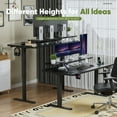 thumbnail image 6 of Homall 63" Wide Home Office Electric Height Adjustable Standing Desk Lifting Range 28~46" Computer Desk with Monitor Stand,Black, 6 of 7