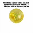 thumbnail image 2 of Slow Rising Squishy Stress Ball with Golden Glitter Texture, 2.4 Inches, Gold, For, Toy, 2 of 3