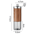 thumbnail image 2 of Manual Coffee Grinder with External Adjustments, Ceramic Conical Burr Mill & Stainless Steel Waterproof Body, Small Portable Hand Coffee Bean Grinders for French Press, Espresso, Turkish Brew, 2 of 5