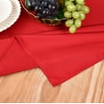 thumbnail image 5 of MEANMOY Red 210 GSM Water & Stain Resistant Rectangle Tablecloth for 4 Foot Table - Solid 60 x 84 Inch Rectangular Table Cloth Wrinkle Free Washable Polyester Fabric for Wedding, Party, Banquet, 5 of 8
