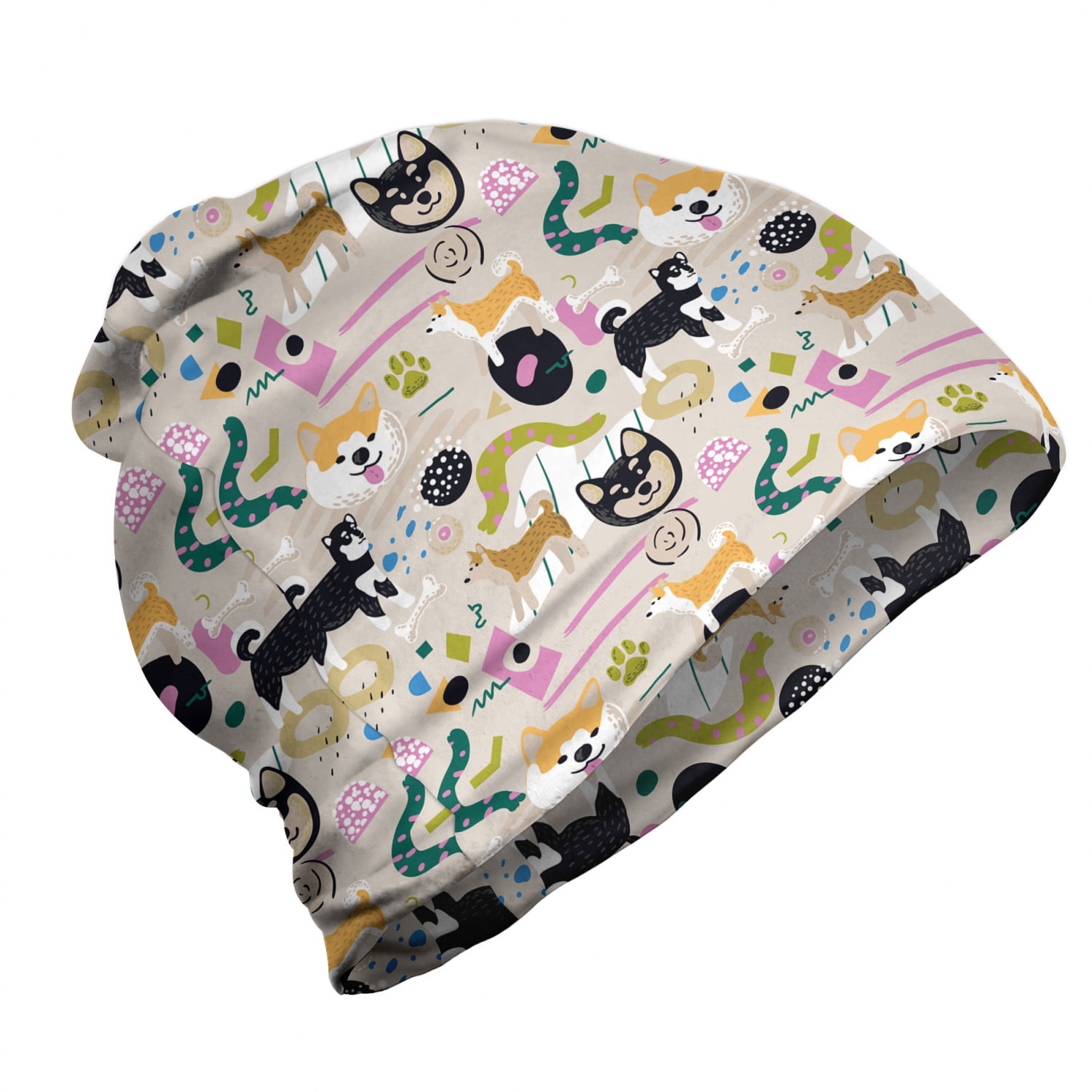 Doodle Unisex Beanie, Funny Animal Dogs Doodle, Hiking Outdoors ...