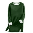 thumbnail image 3 of Xdegoge Womens Fleece Sweatshirts Pullover Warm Sherpa Lined Tops Long Sleeve Crewneck Thermal Winter Clothes, 3 of 5
