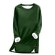 thumbnail image 2 of HongQid Women's Winter Warm Sherpa Lined Fleece Crewneck Sweatshirt Pullover Loungewear Tunic Tops, 2 of 4