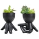 thumbnail image 1 of Lindos adornos vegetales: simulación de un lavabo de cerámica humanoide moderno en maceta carnosa, 1 of 5