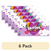 (6 pack) Skittles Wild Berry Chewy Candy Valentines Candy Box - 3.5 oz