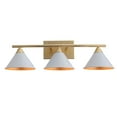 thumbnail image 2 of JONATHAN Y Yvette 3-Light 25" Metal Vanity Wall Light, White/Gold, 2 of 8
