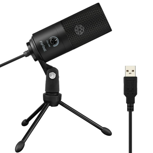 FIFINE USB Microphone Metal Condenser Recording Microphone for Laptop MAC or Windows Cardioid Studio Recording Vocals Voice Overs Streaming Broadcast and YouTube Videos-K669B