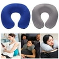 thumbnail image 5 of HEVIRGO U-shaped Neck Pillow Cushion, Inflatable Memory Foam Fatigue Relief Flight Headrest Sleep U-shaped Cushion Plane Travel Accessories, 5 of 8