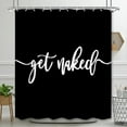 thumbnail image 3 of saxeuu Get Naked Shower Curtain Bathroom Set, Funny White Durable Waterproof Polyester Shower Curtain for Bathroom Bath Decor with Hooks 71 * 71 inches, 3 of 4