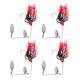 thumbnail image 5 of Señuelos de pesca compuestos de aleación de aluminio con lentejuelas giratorias de pesca, 4 Uds., para pesca en alta mar, color rojo, 5 of 14