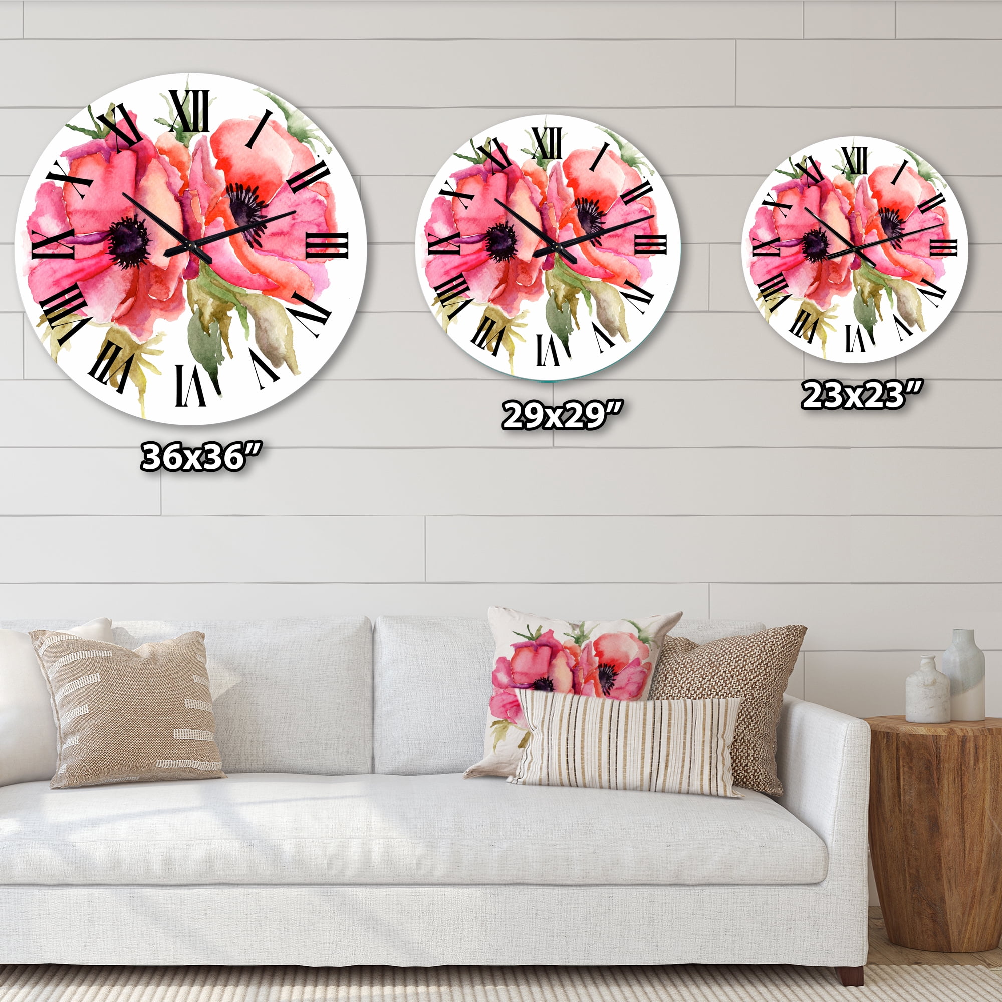 Designart 1 in Quartz Traditional Wall Clock