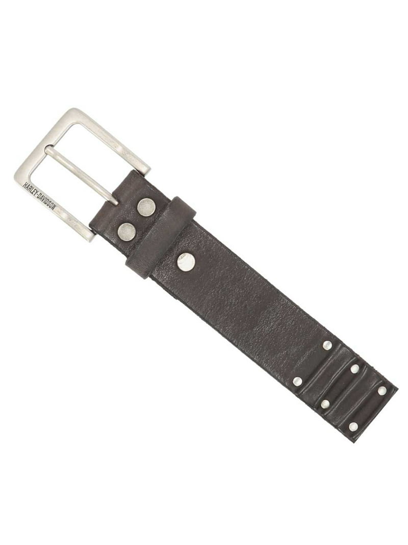 【Harley-Davidson】 black studs belt Harley-Davidson® Men's Triple Row Studded Genuine Leather
