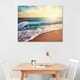 thumbnail image 2 of Nawypu Designart Sea Sunset-Seascape Photography Canvas Art Print 20x16 inch, 2 of 4