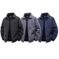 thumbnail image 7 of ZCFZJW Men's Jacket Insulated Fall Winter Jacket Zip Up Windproof Full Zip up Long Sleeev Quilted Bomber Jackets Casual Warm Padded Coats with Pockets Dark Gray XL, 7 of 7