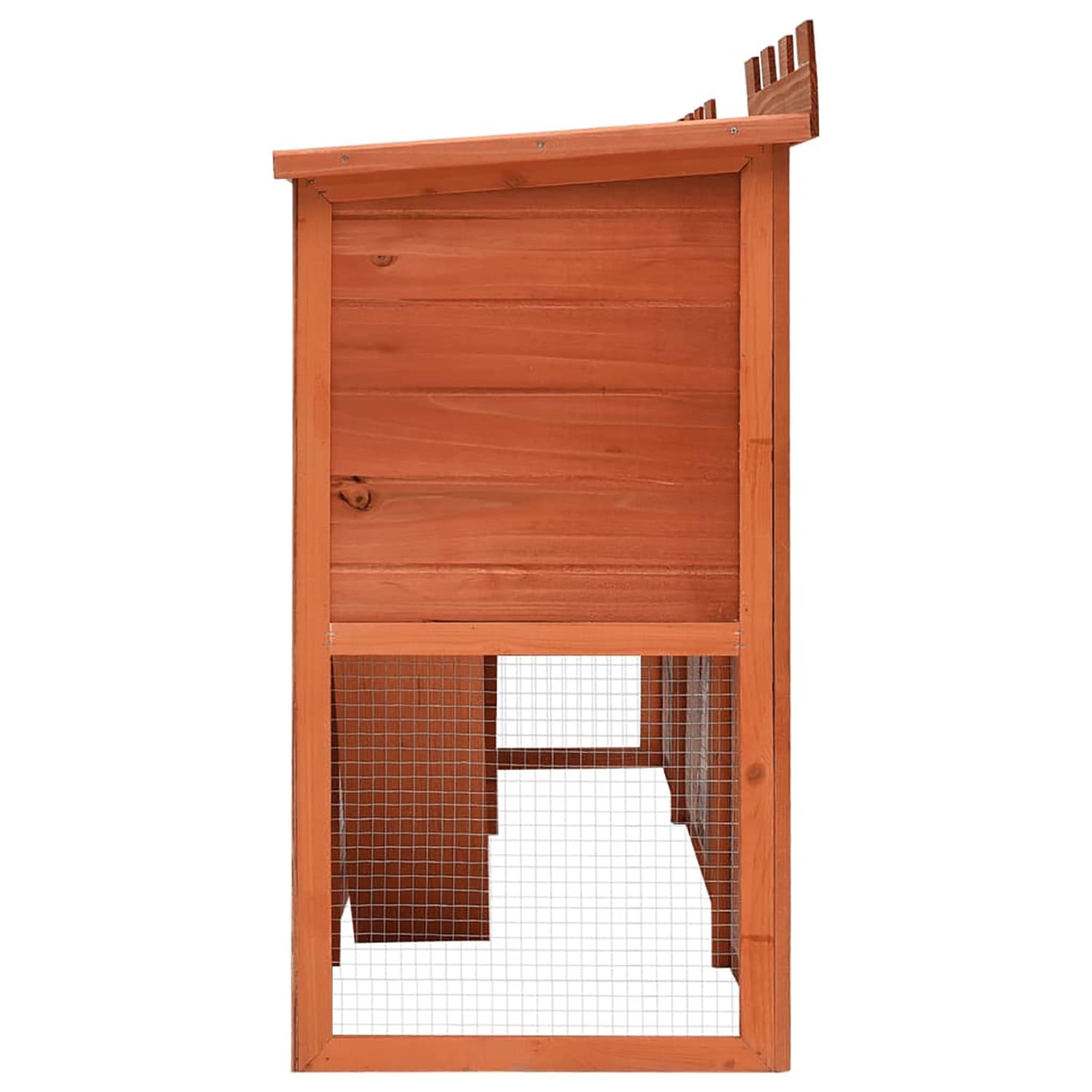 Pefilos 75" Outdoor Large Rabbit Hutches with Ramp Wooden Bunny House Pet Cage Double House, Orange Pefilos 75" Outdoor Large Rabbit Hutches with Ramp Wooden Bunny House Pet Cage Double House, Orange