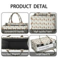 thumbnail image 4 of Large Capacity Tote Bag,Beige Highland Cow Flower Pattern Handbag Fashion Luxury Tote Bag,15.7"x13"x 5.1" Inches,Laptop Compatible, 4 of 6