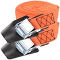 thumbnail image 4 of Miangastore 2 Rolls Tie Down Ratcheting Straps PU Orange Bearing Capacity for Transportation, 4 of 8