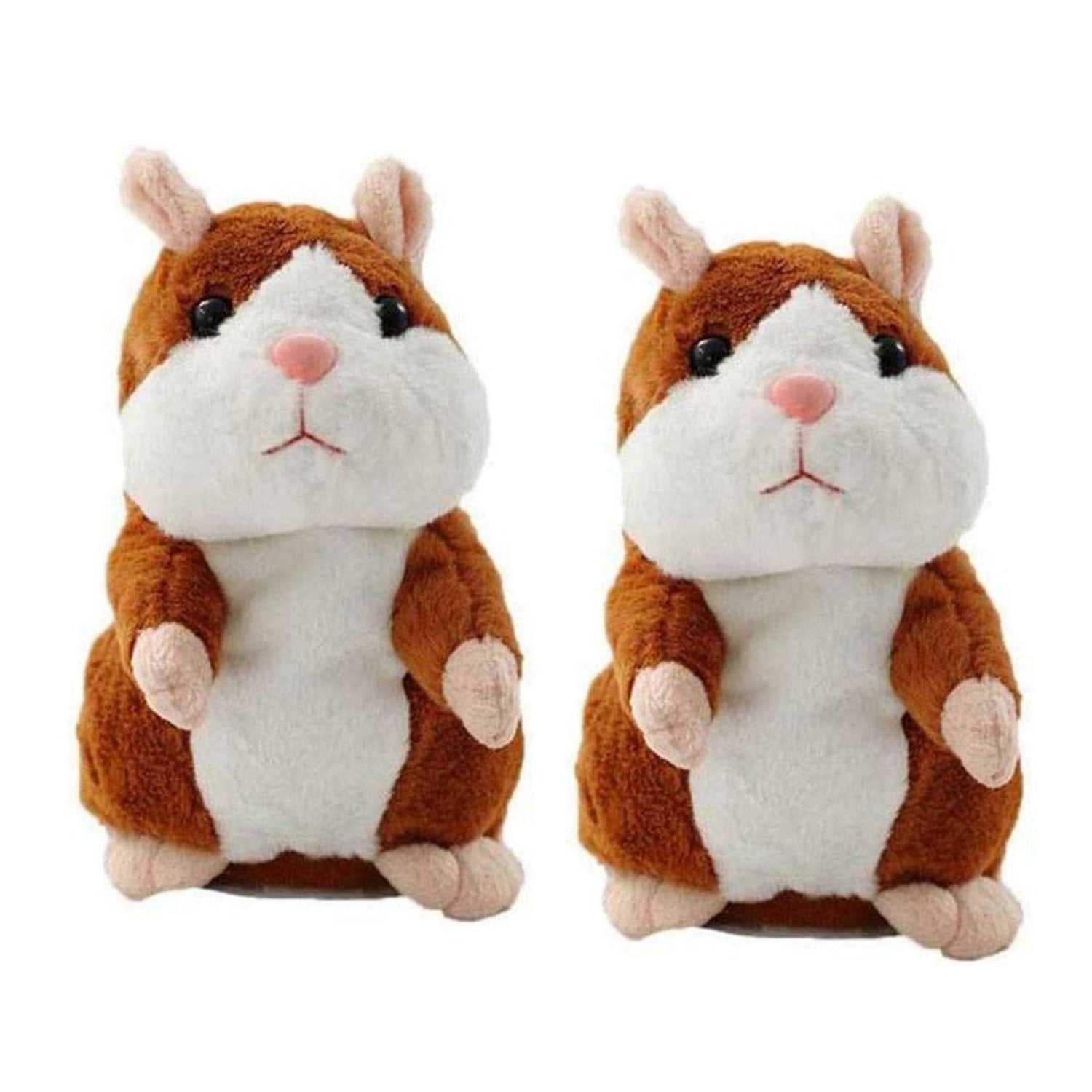 Plush Interactive Toys 1 PC PRO Talking Hamster Repeats What You Say Electronic Pet Chatimals Mouse Buddy for Boy and Girl, 5.7 x 3 inches（brown）