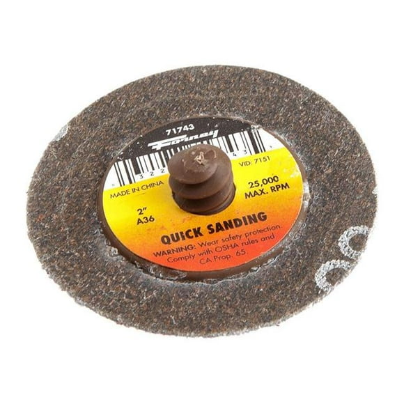 Forney Industries 2407500 2 in. Mini-Sanding Disc&#44; Quick Change - 36 Grit