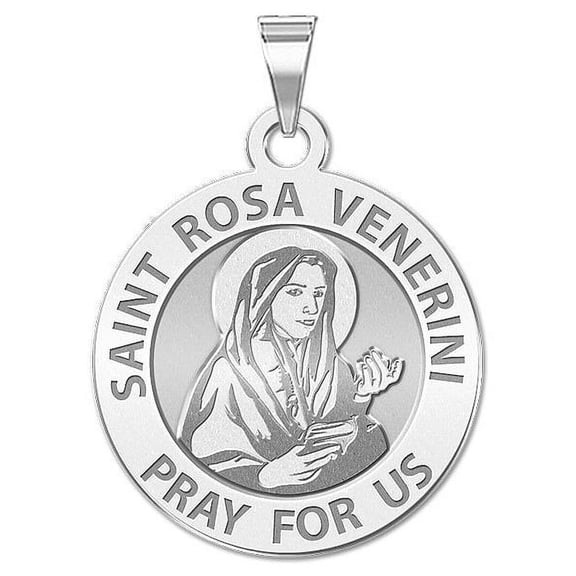 Saint Rosa Venerini Religious Medal - 2/3 in Size of Dime, Sterling Silver