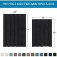 thumbnail image 2 of 2 Piece Bathroom Set Bathroom Rugs Bath Mats Sets Super Absorbent Chenille Striped Bath Mats Non Skid Machine Wash Dry Rugs for Bathroom Floor(Black, 24 x 36 Plus 20 x 32 - Inches), 2 of 6