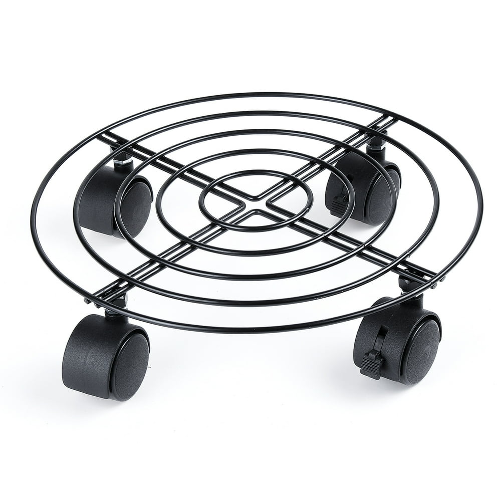 Rolling Metal Plant Caddy 1113.7" Iron Round Plant Stand on Wheels