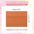thumbnail image 2 of Uxcell 24ack A2 Envelopes, Self Seal Orange Invitation Envelopes for Postcard Wedding Cards, 2 of 6