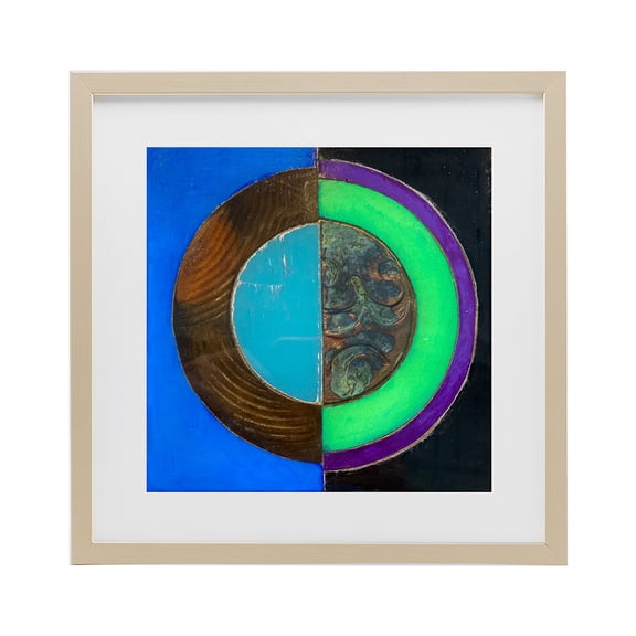 Stupell Industries Modern Nocturnal Circle Symmetry Birch Framed Print Under Glass, 16 x 16, by Matthew Finger