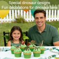 thumbnail image 4 of Cupcake Toppers Penitue Dinosaur Roaring Dino para fiesta infantil, 48 unidades, 4 of 7