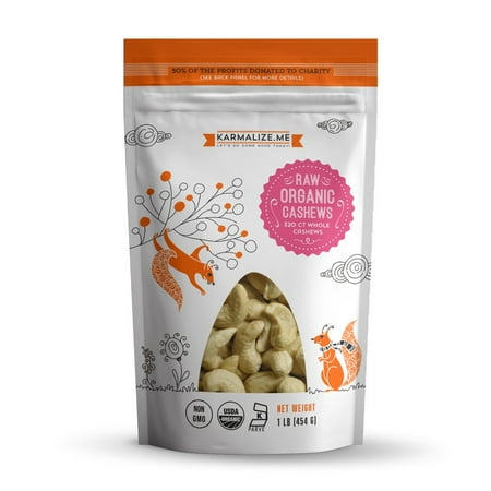 Kosher Vegan Gluten Free - Premium Whole Organic Raw Cashews (Unsalted, Shelled, Non-GMO, Gluten Free, Kosher, Vegan, Vegetarian)