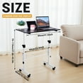 thumbnail image 2 of Adjustable Height Mobile Standing Desk, Portable Laptop Desk with Wheels, Small Rolling Computer Table, Height Range 31''–43'' for Home Office & Classroom, 2 of 6
